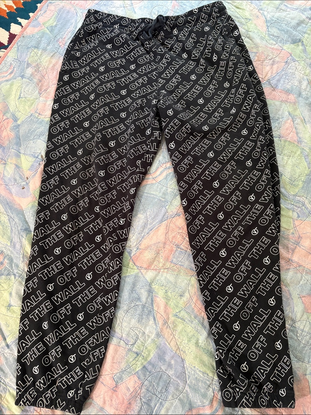 Unisex Retro vans off the wall sweatpants 100% cotton medium